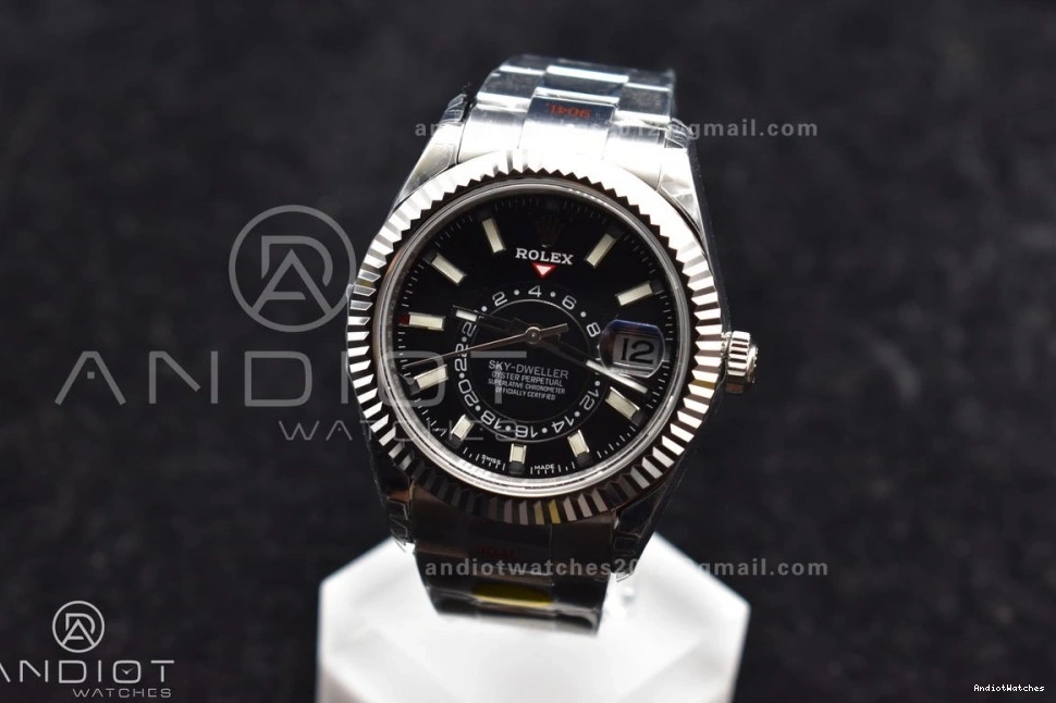 Noob Oyster SS Black Skydweller A23J Premium Best Dial 1105 on SS Bracelet Edition 0419